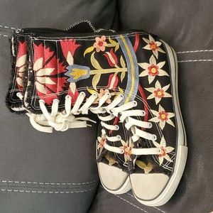 Johnny Was Biya high top embroidered sneakers